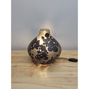 IKEA Koppar Dark Gray Raindrop 9" Frosted Glass Table Lamp Amelia Chong Accent